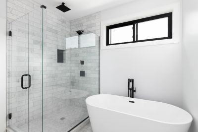 Black Frame Shower Door